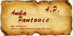 Anka Pantović vizit kartica